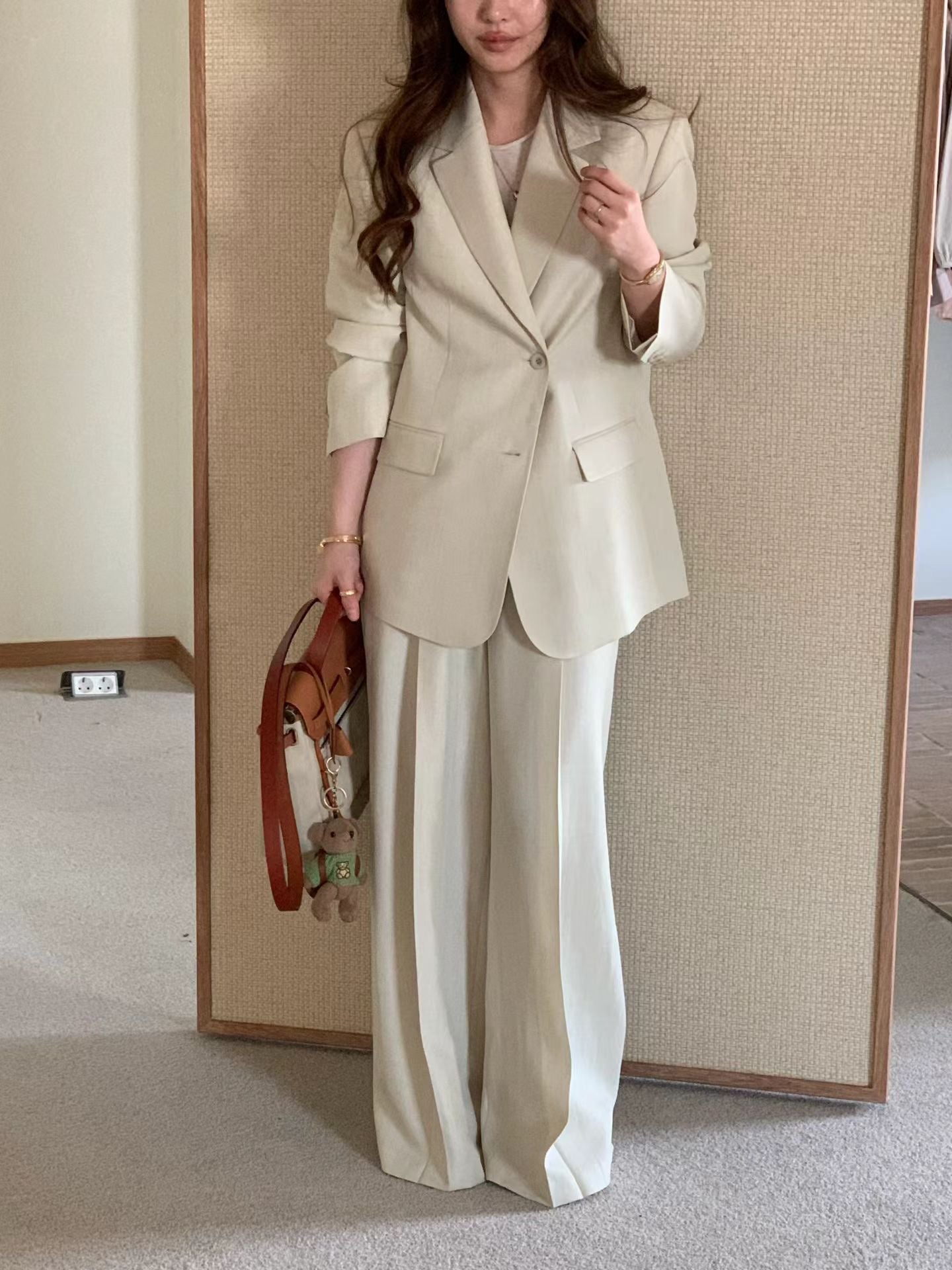 [𝑳𝒊𝒏𝒆𝒏 𝑬𝒅𝒊𝒕] Linen Office Chic Wide Leg Trousers | 麻質天絲飄逸長褲￼