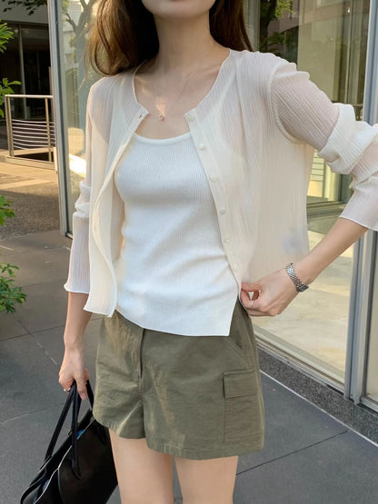 Feather Papier Cardigan | 紙感薄霧針織外套
