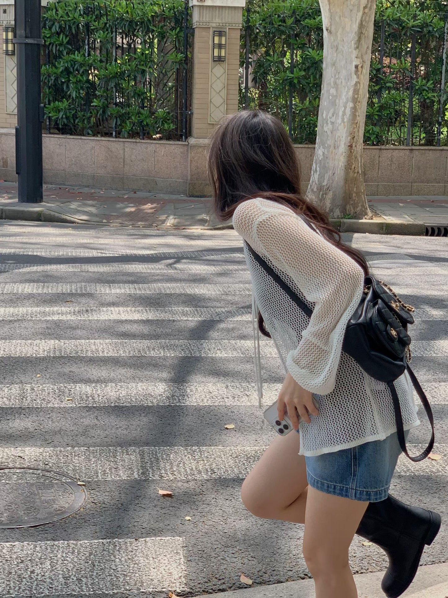 Soft Mesh Knit String Knot Cover Up