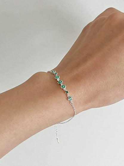 Petite 5-Flower Motif Bracelet | 簡約閃彩小花手鏈