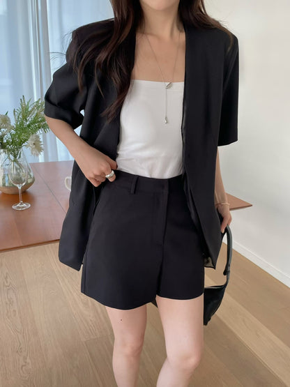 Lace-Trim Layered Blazer | 蕾絲滾邊拼接西裝外套