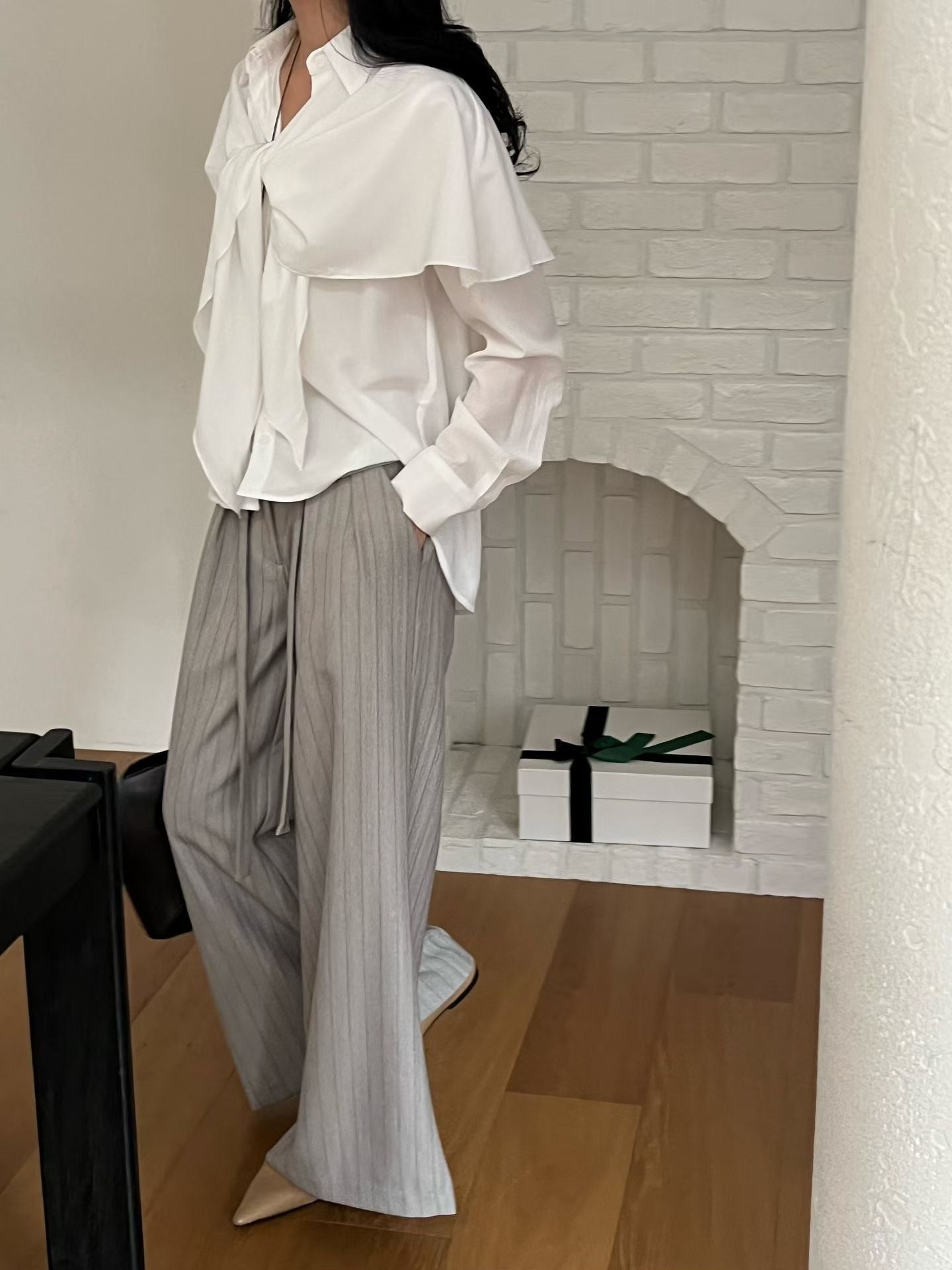 Wide Leg Striped Trousers | 條紋西裝闊褲