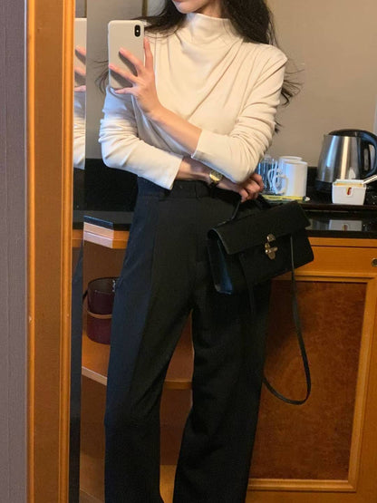 [連線壓軸加碼款] 低調優雅 Highneck Button Sleeves Knitted Top