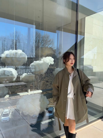 <Premium 一件多穿> Reversible Long Field Jacket | 雙面質感中長版外套