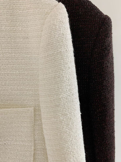 【One of a Kind】Flat Bar Tweed Blazer