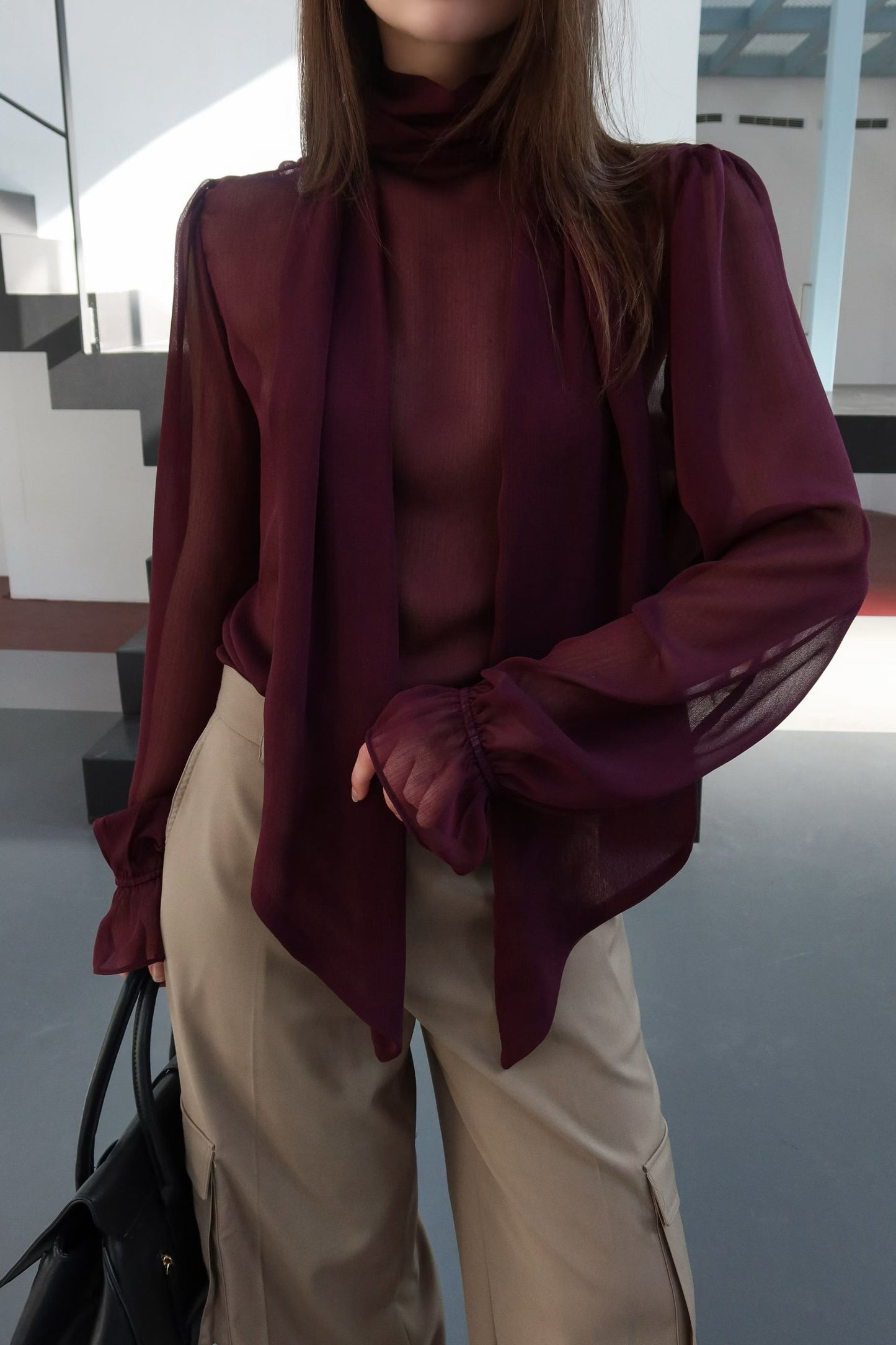 The Cecilia Chiffon  Blouse