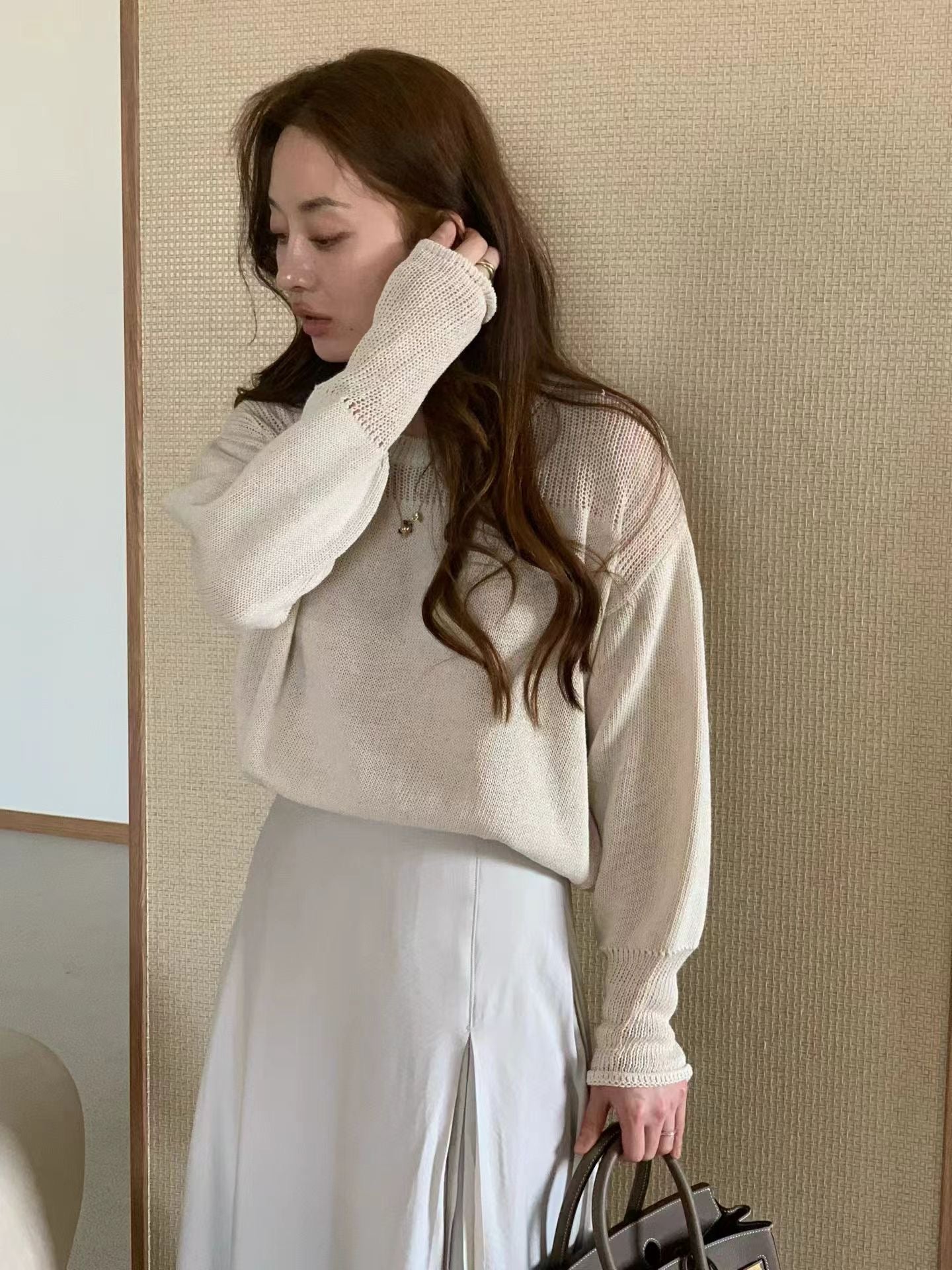 [𝑳𝒊𝒏𝒆𝒏 𝑬𝒅𝒊𝒕] Delicate Crochet Shoulder Detail Top