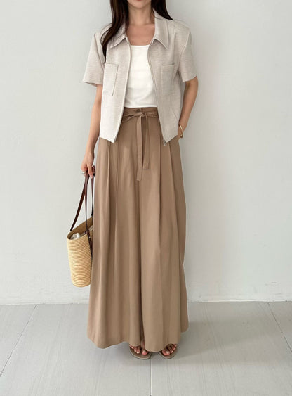 Elegant Tailored Cropped Zip Jacket | 短版拉鍊外套