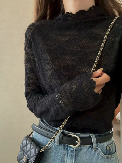 Romance Snowy Lace Top | 溫柔粉雪Lace上衣