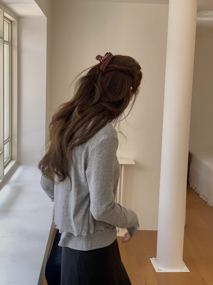 Ribbon Cross Tie Layered Top  | 交叉綁結針織上衣