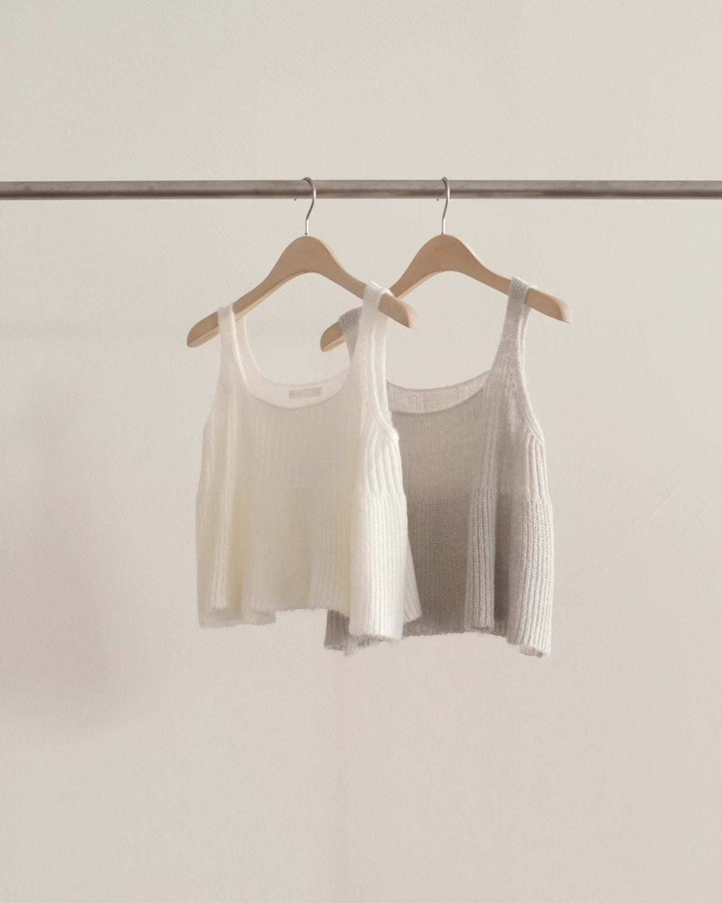 飄逸勾織方領背心 | Premium Summer Knitted Flaire Tank Top