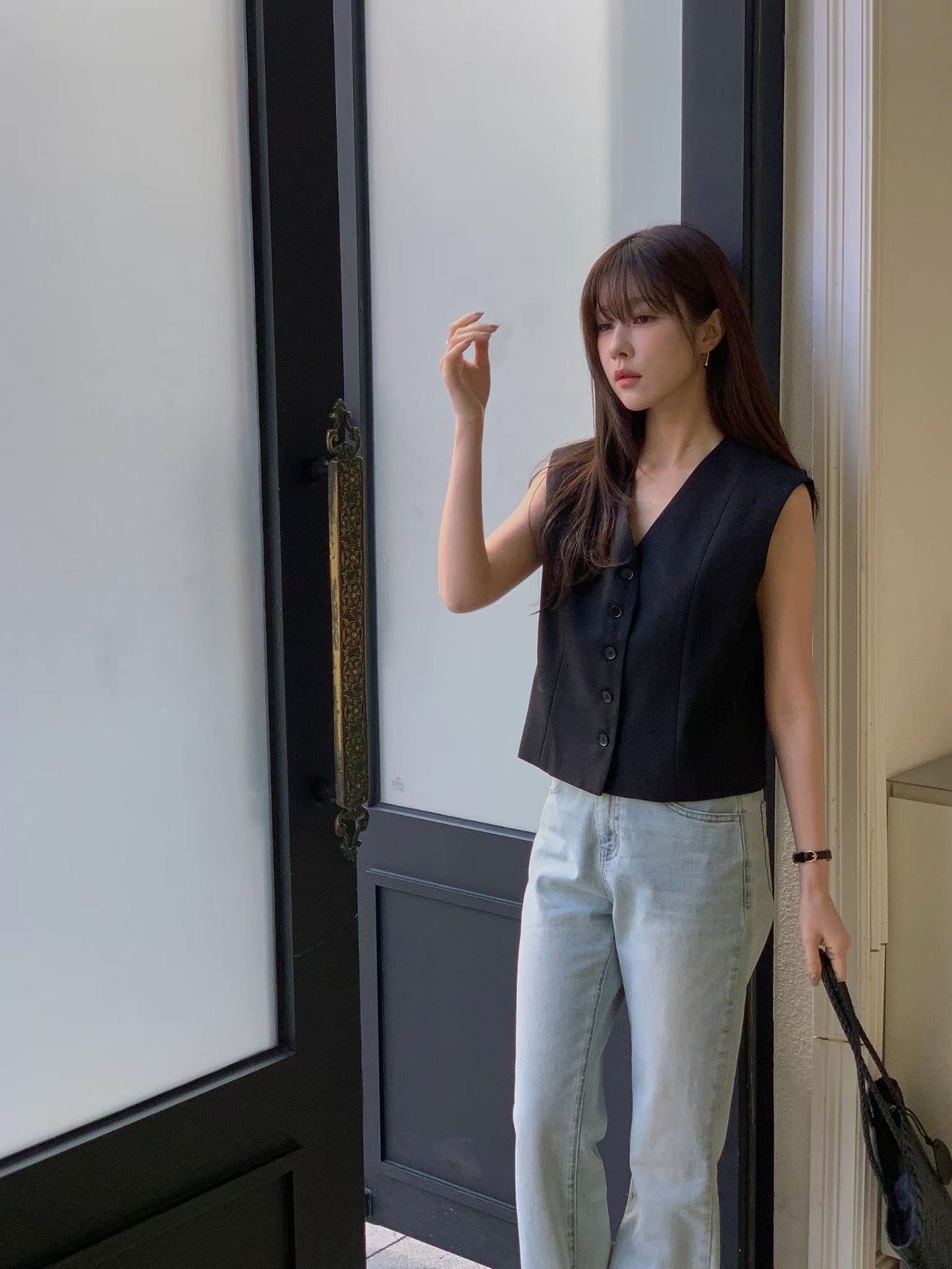 Silky Tailored Button Vest | 絲滑知性美西裝背心