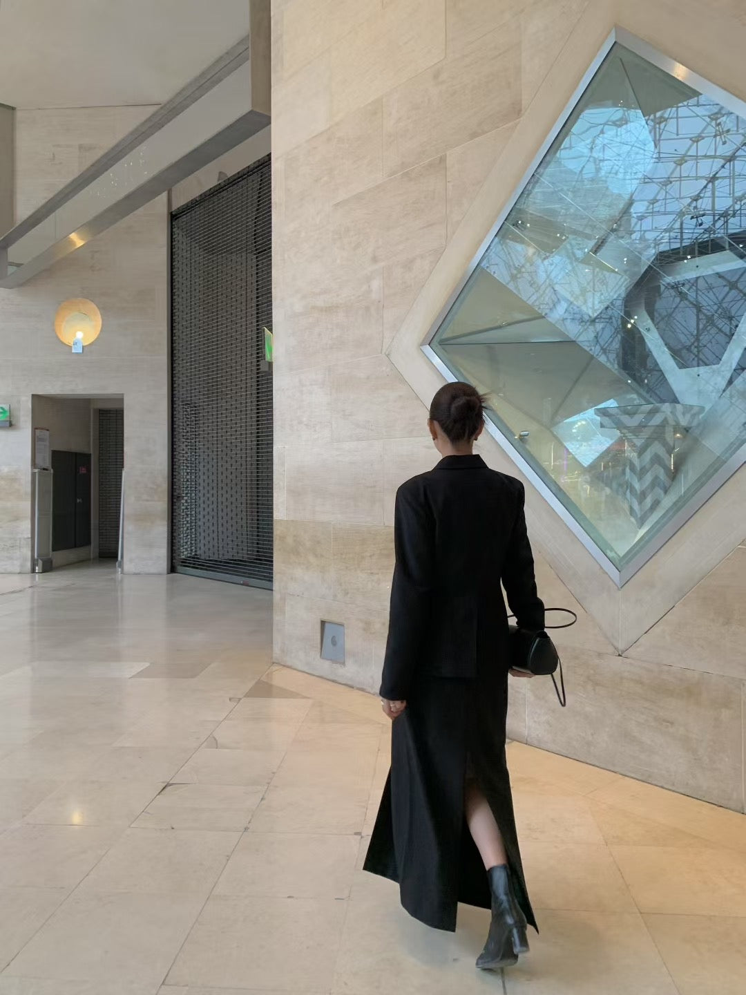 【暴美通勤風】Tailored Front Slit Maxi Skirt | 高腰開叉假兩件長裙