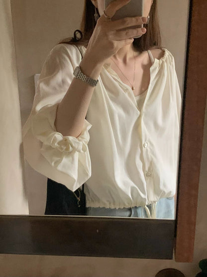 Parisian Bubble String Blouse
