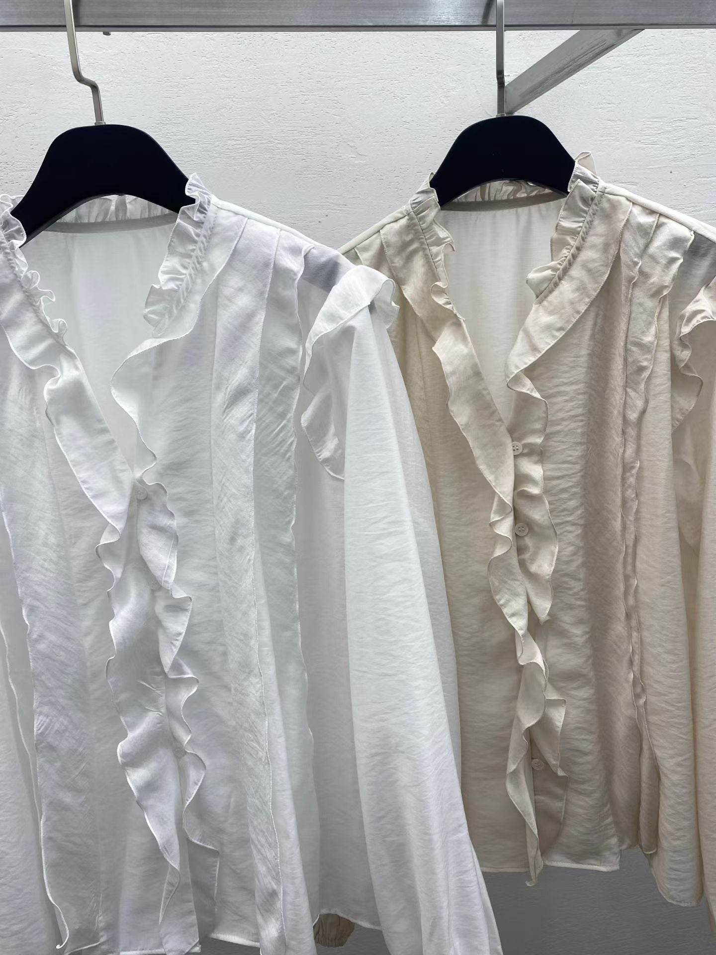 Delicate Fall Floral Ruffles Blouse