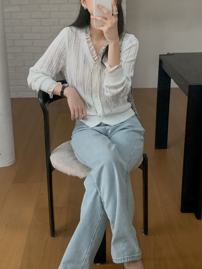 Lacey Crochet Button Cardigan | 蕾絲鈎織外套