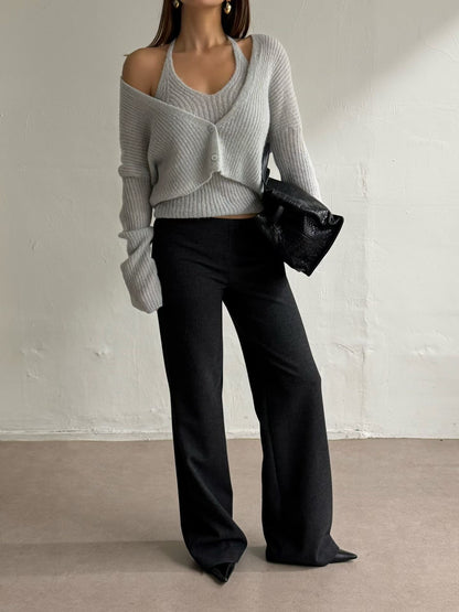 Alpaca Halter Neck & Cardi Set