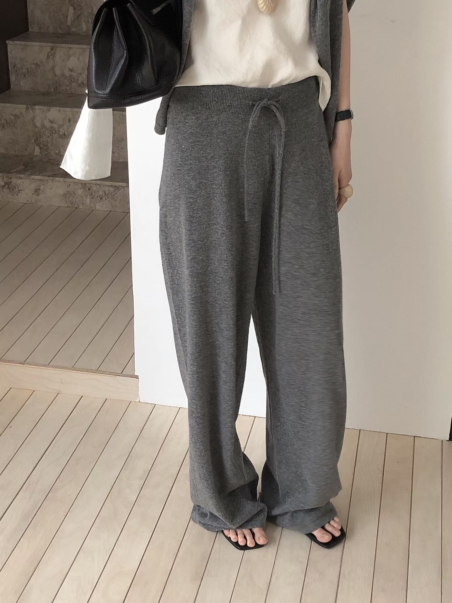 [最多敲碗！]￼Light Knitted Flexi Pants | 春夏薄針織休閒長褲
