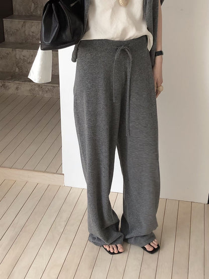 [最多敲碗！]￼Light Knitted Flexi Pants | 春夏薄針織休閒長褲