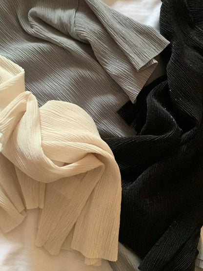 Fine Pleated Elegant Blouse | 精緻壓摺優雅上衣