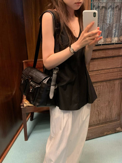 Summer Poppy Peplum Blouse | 夏日小傘擺修身上衣