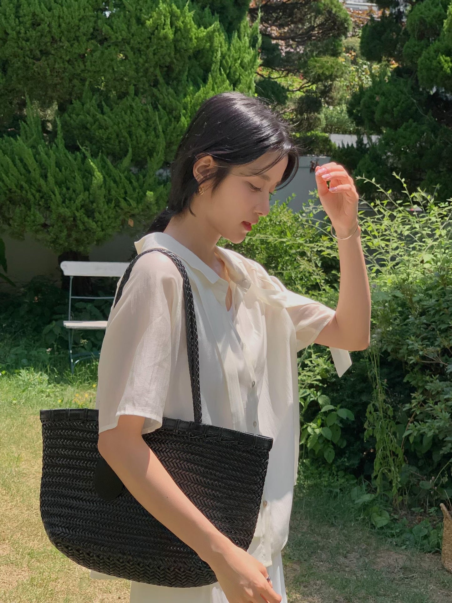 Summer Sheer Shirt with Necktie