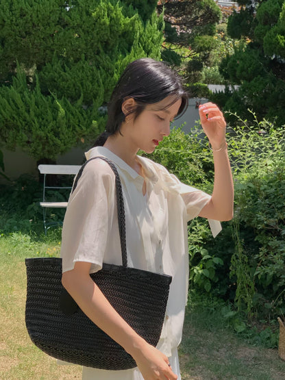 Summer Sheer Shirt with Necktie