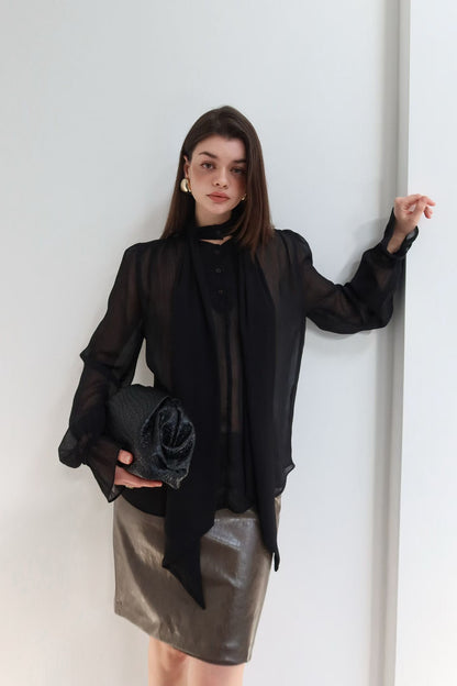 The Cecilia Chiffon  Blouse