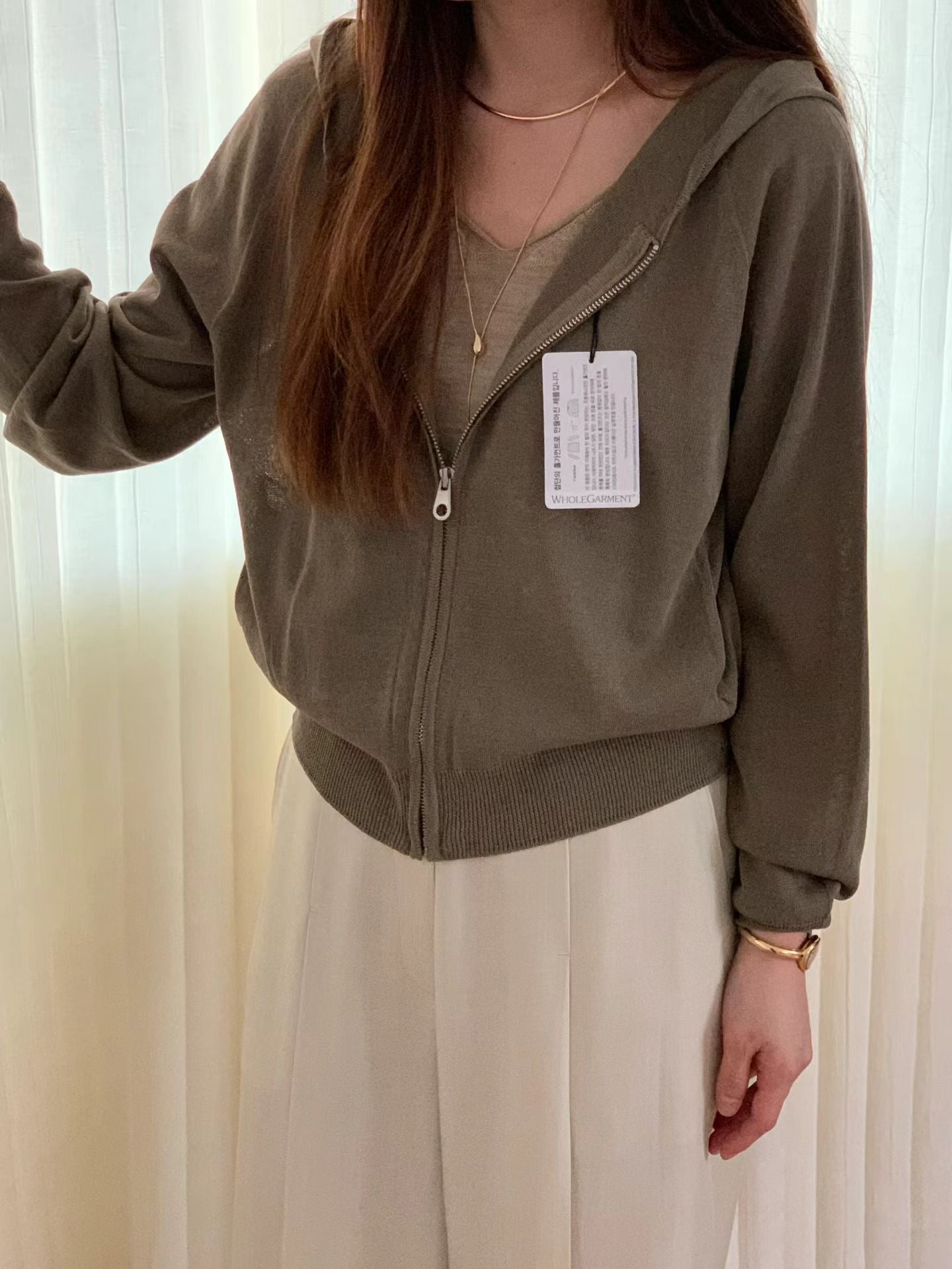 [𝑳𝒊𝒏𝒆𝒏 𝑬𝒅𝒊𝒕] Wholegarment - Casual Sweat Jacket
