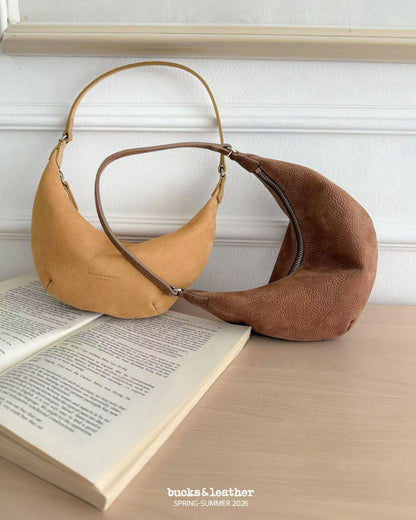 Bucks & Leather Mini Moon Shoulder Bag | 牛皮小月牙手袋