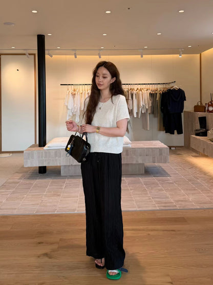 Fluted Sheer Linen Cardigan | 竪坑條紋麻質開襟外套