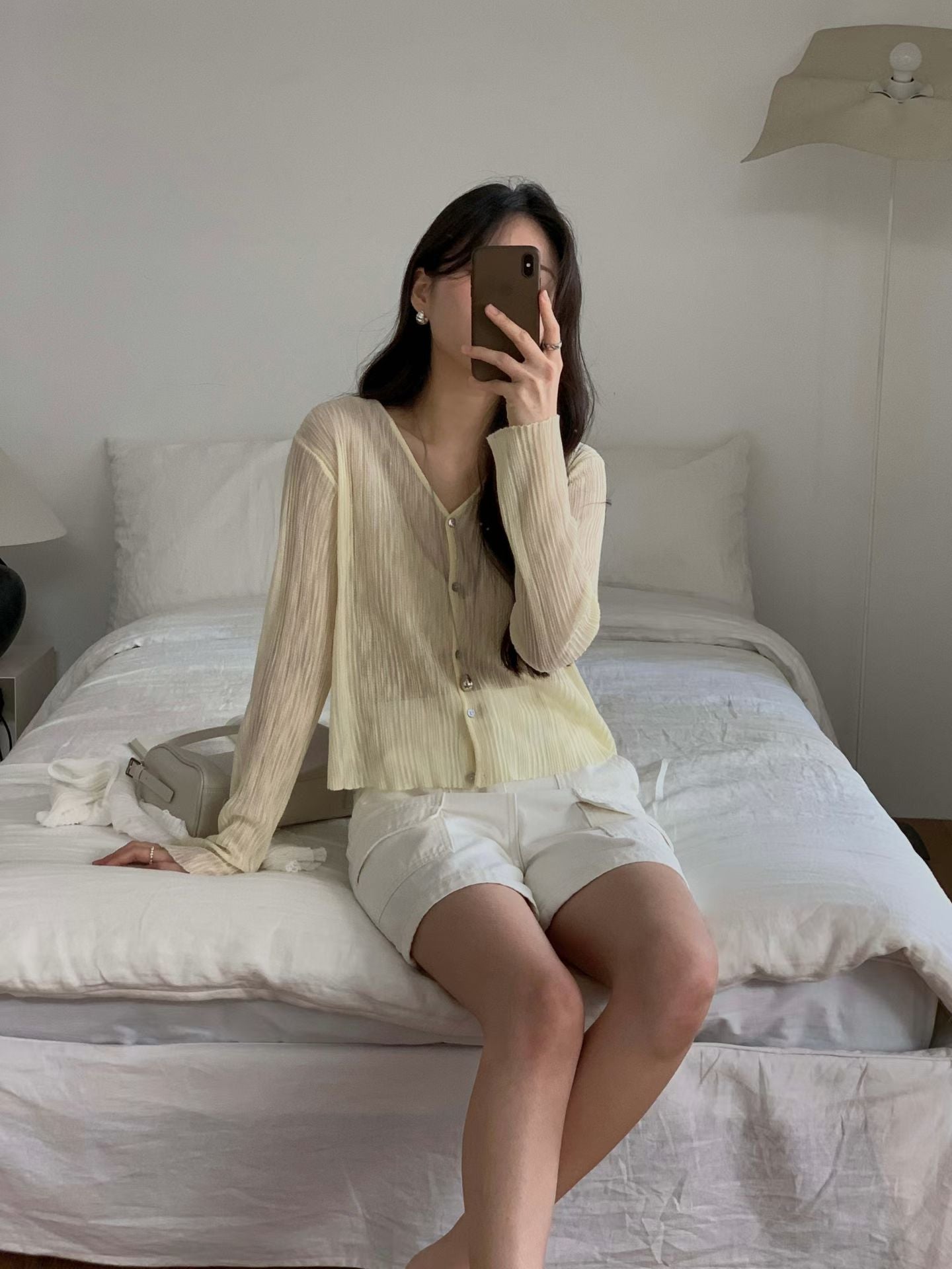 Textured Airy Layer Cover Up | 空氣層次感薄外搭