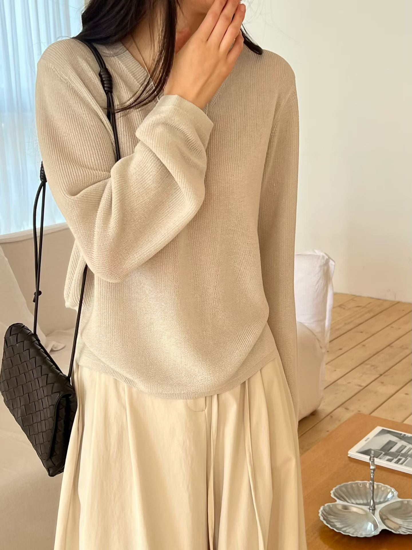 [𝑳𝒊𝒏𝒆𝒏 𝑬𝒅𝒊𝒕] Featherlight Soft Linen Cover-up | 飄羽天絲混麻罩衫
