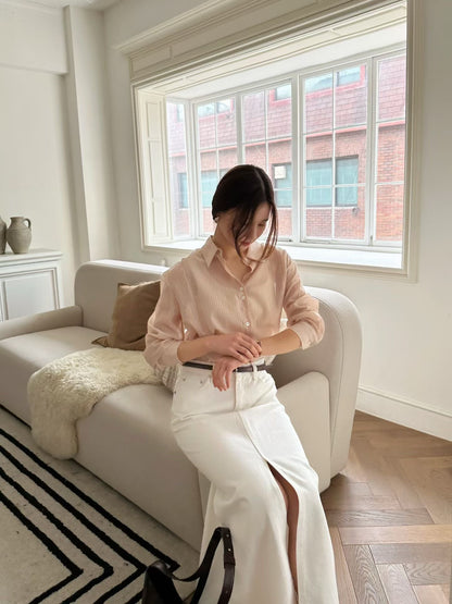 Front Slit Cargo Midi Skirt | 仙氣顯白前開叉長裙