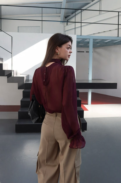 The Cecilia Chiffon  Blouse