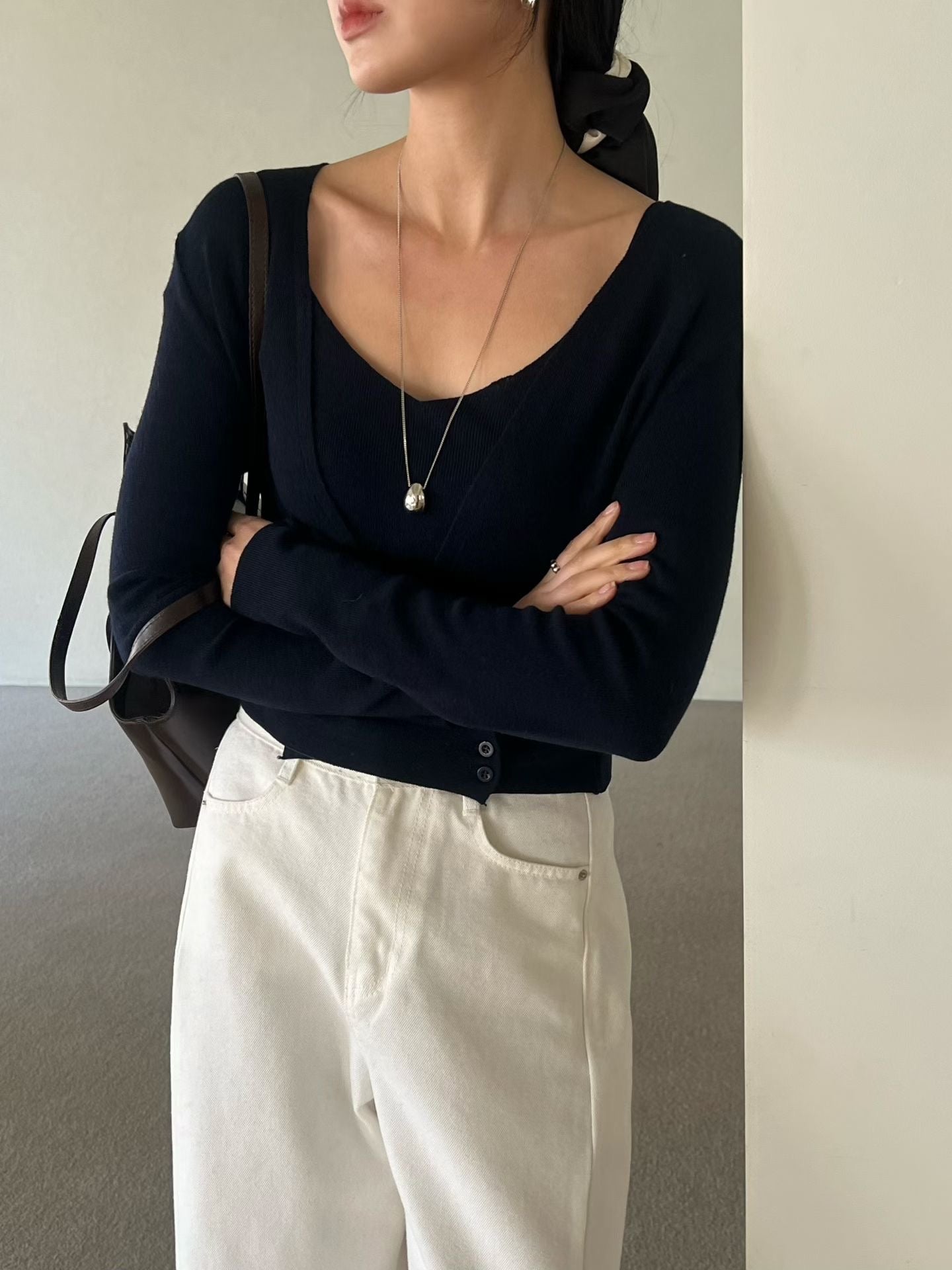 Wrap Detail Cami & Cardi Set