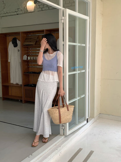 Parisian Morning Stroll Silky Skirt