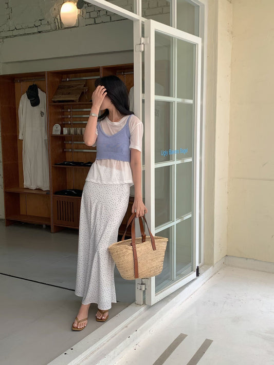 Parisian Morning Stroll Silky Skirt