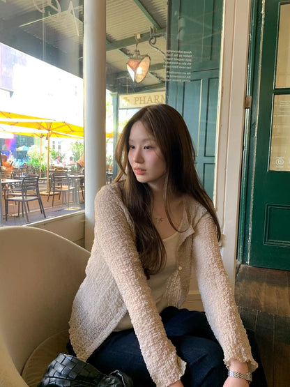 [簡約仙氣] Graceful Crinkle Weightless Cloud Cardigan