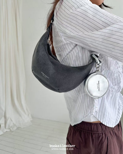 Bucks & Leather Mini Moon Shoulder Bag | 牛皮小月牙手袋
