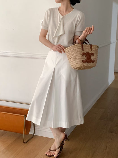 Bow Detail Summer Knit | 夏日綁結薄針織上衣