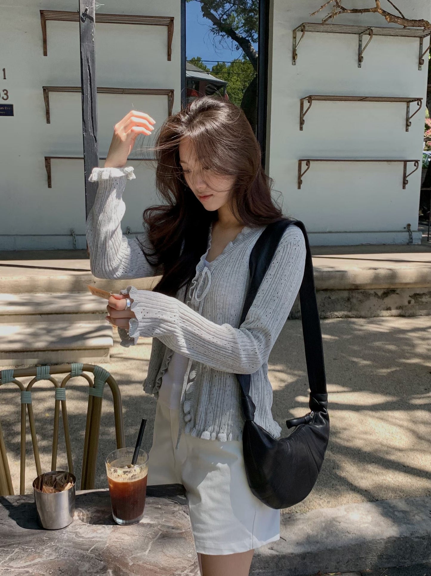 Crochet Ribbon Cardigan | 細緻鈎針綁結外套