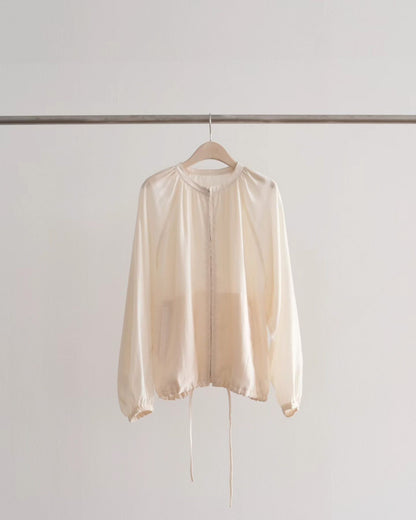 天絲輕透外套罩衣 | Sheer Tencel Zipped Jacket