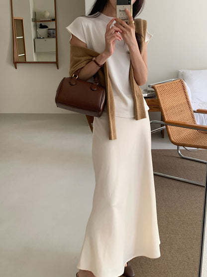 【大熱回歸款】Silky Capped Sleeves Blouse | 絲感小飛袖上衣