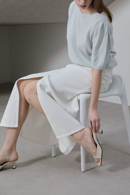 Front Slit Cargo Midi Skirt | 仙氣顯白前開叉長裙