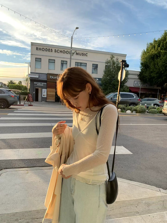 Tencel Pointelle Ruffle 2-pcs Top