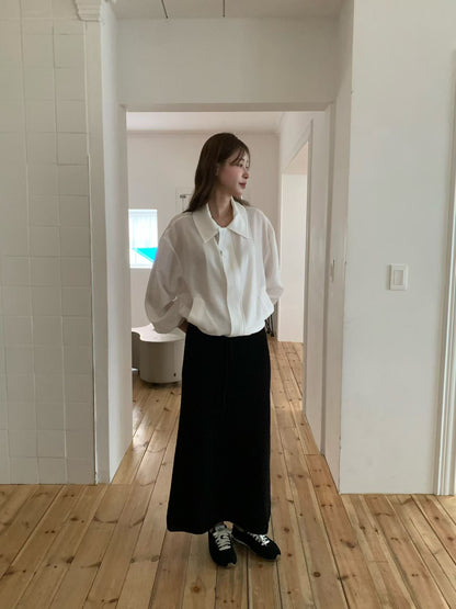 [真絲外套！]Relaxed Tencel Sheer Hairline Jacket | 真絲慵懶感休閒外套￼