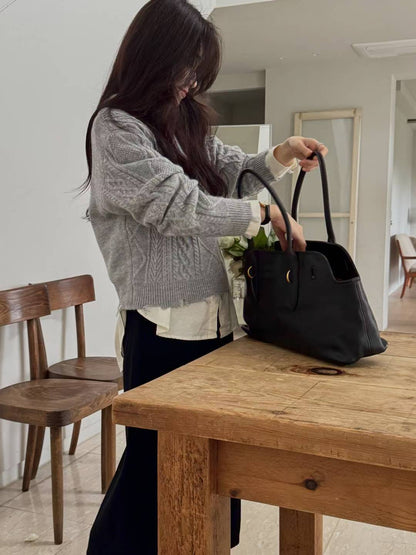 Ripped Crewneck Cable Knit | 拆線麻花針織