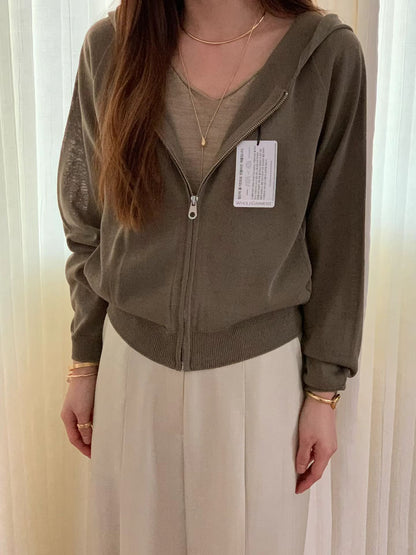 [𝑳𝒊𝒏𝒆𝒏 𝑬𝒅𝒊𝒕] Wholegarment - Casual Sweat Jacket
