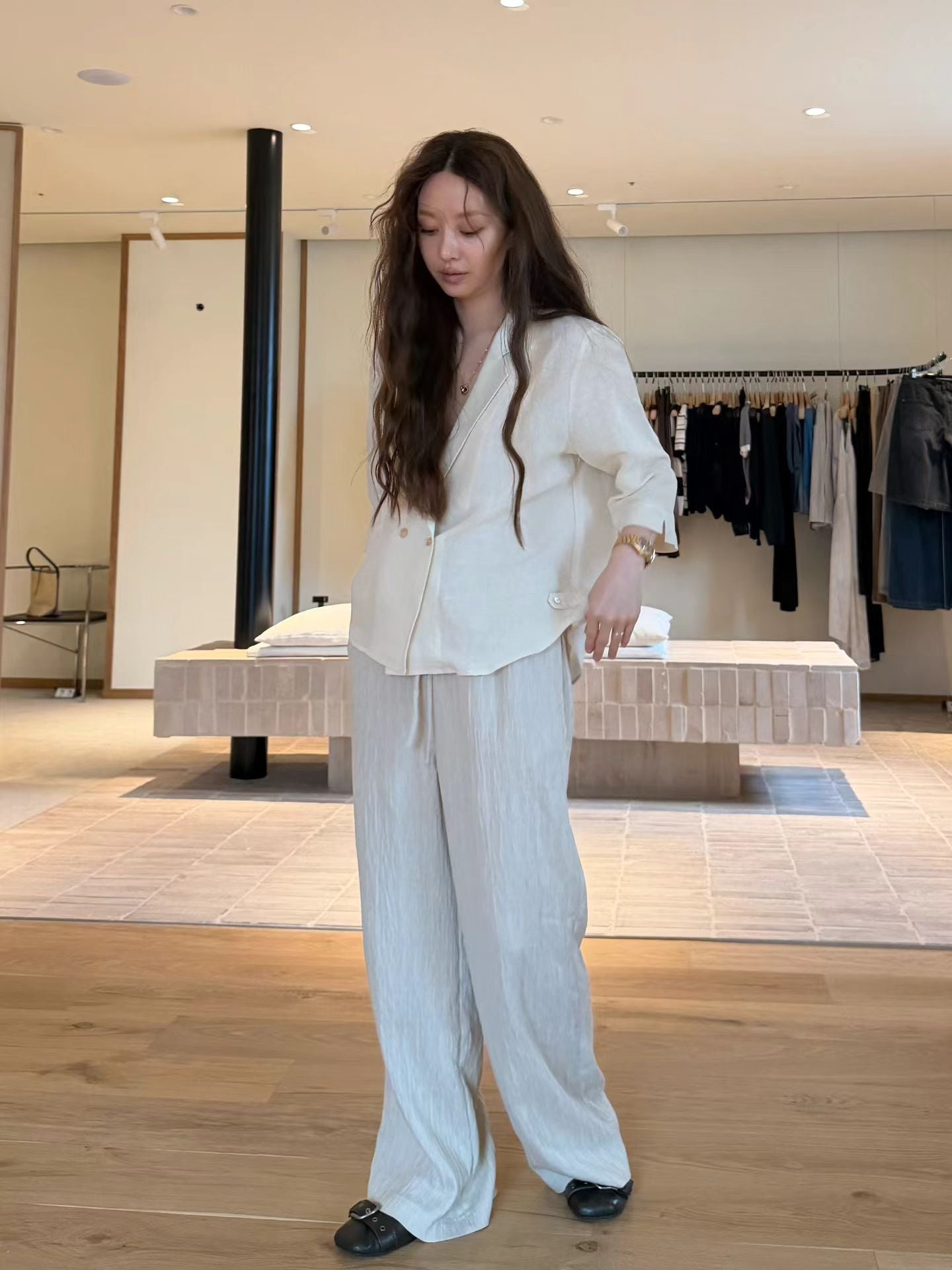 Casual Tailored Linen Blazer  | 休閒挺版亞麻西裝外套